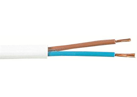 Praktikern SKK-kabel 2x0.75 mm2 vit - metervara