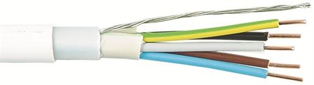 EKLK-kabel 5x2.5 mm2 vit - metervara