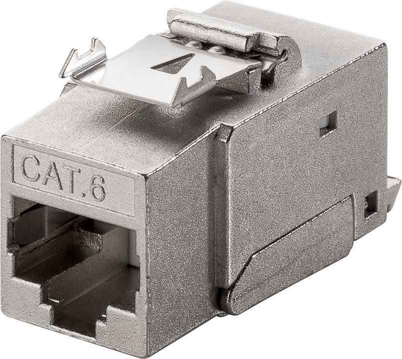 Deltaco Keystone Modularkontakt RJ45 STP Cat6 Tool-Free