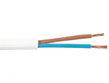 SKK-kabel 2x0.75 mm2 vit - metervara
