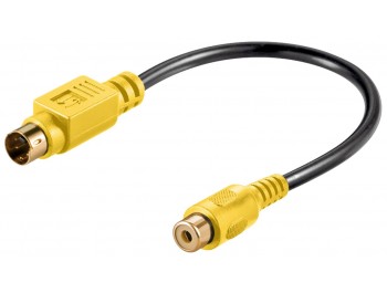 Video kabel adapter; S-Video till Komposit