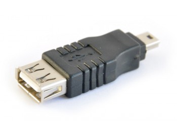 Adapter USB A hona - 5-pol Mini hane - finns på Kabelbutiken.com