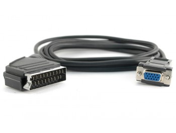 Adapterkabel Scart - VGA 2m | Kabelbutiken.com