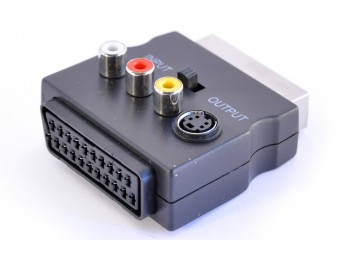 Adapter Scart - Scart+ 3x RCA S-video - finns på kabelbutiken.com