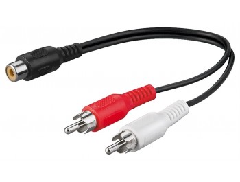 Adapter RCA hona - 2x RCA hane