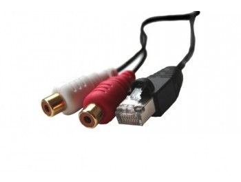 2x RCA hona => RJ45 hane 0,15m 