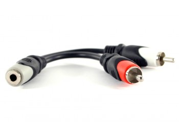 Adapter Tele 3.5mm hona - 2x RCA hane