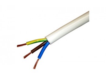 SKK-kabel 3x0.75 mm2 vit - metervara