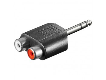 Adapter 6.35mm tele - 2x RCA-hona