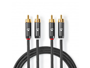 RCA-kabel Nedis 2x hane - 2 x hane