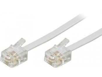 Modularkabel, 6P4C(RJ11) till 6P4C(RJ11) vit