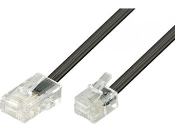 Telefonkabel 8P4C(RJ45) till 6P4C(RJ11) Svart