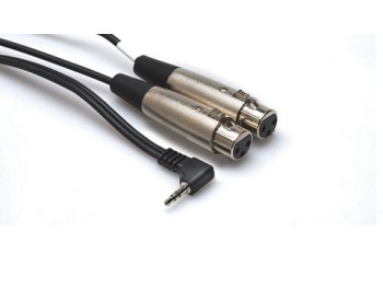 Y-kabel vinklad Stereo Minitele Hane - 2st XLR Hona