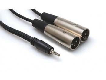 Överspelningskabel / Y-kabel Stereo MiniTele - Dubbel XLR Hane