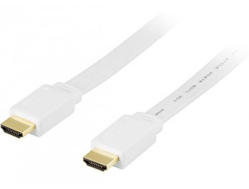 HDMI-kabel Flat v1.4 vit 10 m