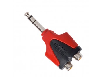 Adapter 6,35mm hane - 2xRCA hona - Proel Pro