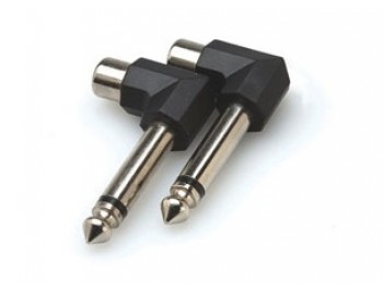 Tele-RCA-adapter vinkel hona/hane 2-pack