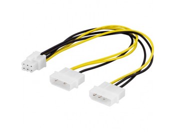 Adapterkabel 2x4-pin till 6-pin PCI-Express