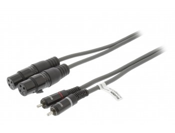 XLR till RCA-kabel - dubbel 1.5 m