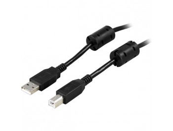 USB 2.0-kabel A hane - B hane ferritkärnor 2 m