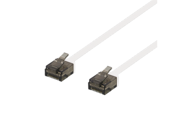 Platt U/UTP Cat6a patchkabel 500MHz Vit