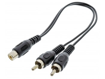 Adapter RCA hona - 2x RCA hane