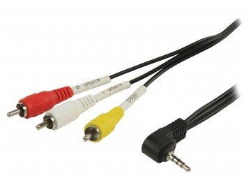 Komposit videokabel 3.5 mm Hane - 3x RCA Hane