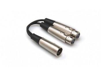 Y-kabel XLR-hane - 2x XLR-hona