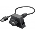 USB 2.0 Hi-Speed extension cable with mounting bracket, black
