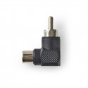 Vinklad RCA-adapter hane/hona 