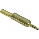 3.5 mm telekontakt stereo hane guld