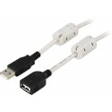 USB 2.0-kabel A hane - A hona 1 m