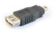 Adapter USB A hona - 5-pol Mini hane - finns på Kabelbutiken.com