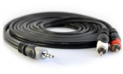 Förgreningskabel 3.5mm hane - 2xRCA hane 0.5m | Kabelbutiken.com