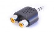 Adapter 3.5mm tele - 2x RCA-hona - finns på kabelbutiken.com