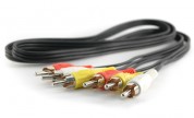 A/V-kabel 3xRCA hane - 3xRCA hane 1.0 m