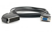 Adapterkabel Scart - VGA 2m | Kabelbutiken.com