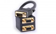 Adapter VGA hane - 2x VGA hona - finns på kabelbutiken.com