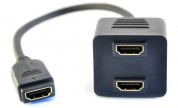 Adapter HDMI hona - 2x HDMI hona | Kabelbutiken.com