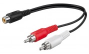 Adapter RCA hona - 2x RCA hane