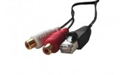 2x RCA hona => RJ45 hane 0,15m 