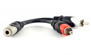 Adapter Tele 3.5mm hona - 2x RCA hane