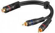 Adapter RCA hona - 2x RCA hane