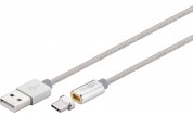 USB-C™ laddningskabel med magnetisk kontakt 1,2 meter