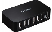 Dlink USB 2.0-Hub 7-portar med nätadapter 