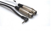 Y-kabel vinklad Stereo Minitele Hane - 2st XLR Hona