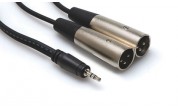 Överspelningskabel / Y-kabel Stereo MiniTele - Dubbel XLR Hane