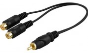 Adapter RCA hane - 2x RCA hona