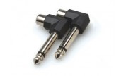 Tele-RCA-adapter vinkel hona/hane 2-pack