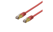 RJ45 Patch cable S/FTP, Cat.6A, LSZH 1 meter röd